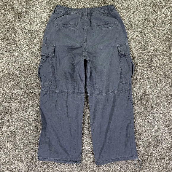 Anthropologie Baggy Cargo Parachute Pant Women 29 Blue Tactical Utility Gorpcore - Picture 2 of 12